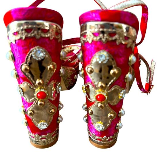 Azalea Wang Aline Platform Sandals in Red – Sz 11 - Picture 9 of 14